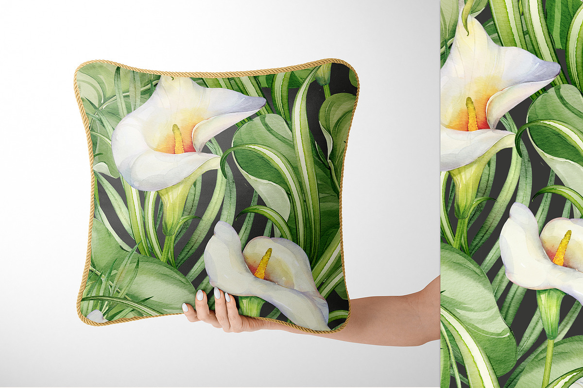 Calla Lily Seamless Pattern, a Pattern Graphic by PicByKate (Photo 8 of 13)