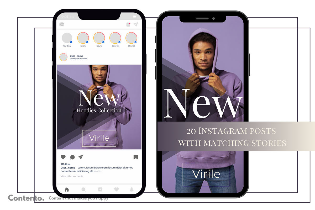 Virile Instagram Canva Pack, a Social Media Template by Contento BH (Photo 2 of 3)