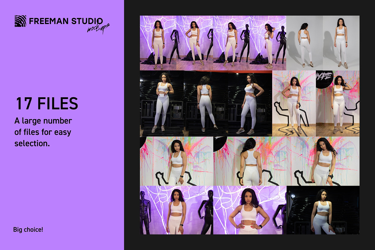 Leggings and Tank-Top Mockup, a Bottom Mockup by Freeman Studio (Photo 2 of 16)