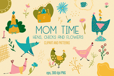 Mom life - chickens and flower