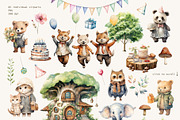 Woodland Birthday Celebration, an Animal Illustration by ApetekMarket (Thumbnail 3 of 15)