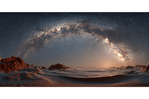 Martian night scene, Red rocks, an Illustration by Lukas Jonaitis SHOP