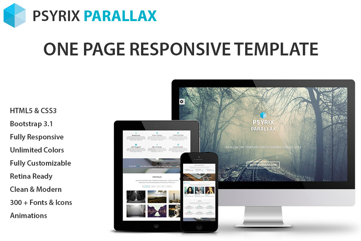 Psyrix - One Page HTML Template, a Bootstrap Template by Psyrix