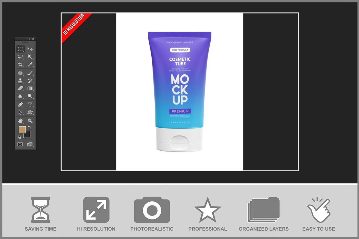 Cosmetic Tube Mockup, an Advertising Mockup by Bruno's Shop (Photo 2 of 3)