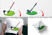 Golf Club Clipart, a Graphic by Artnoy (Thumbnail 3 of 5)