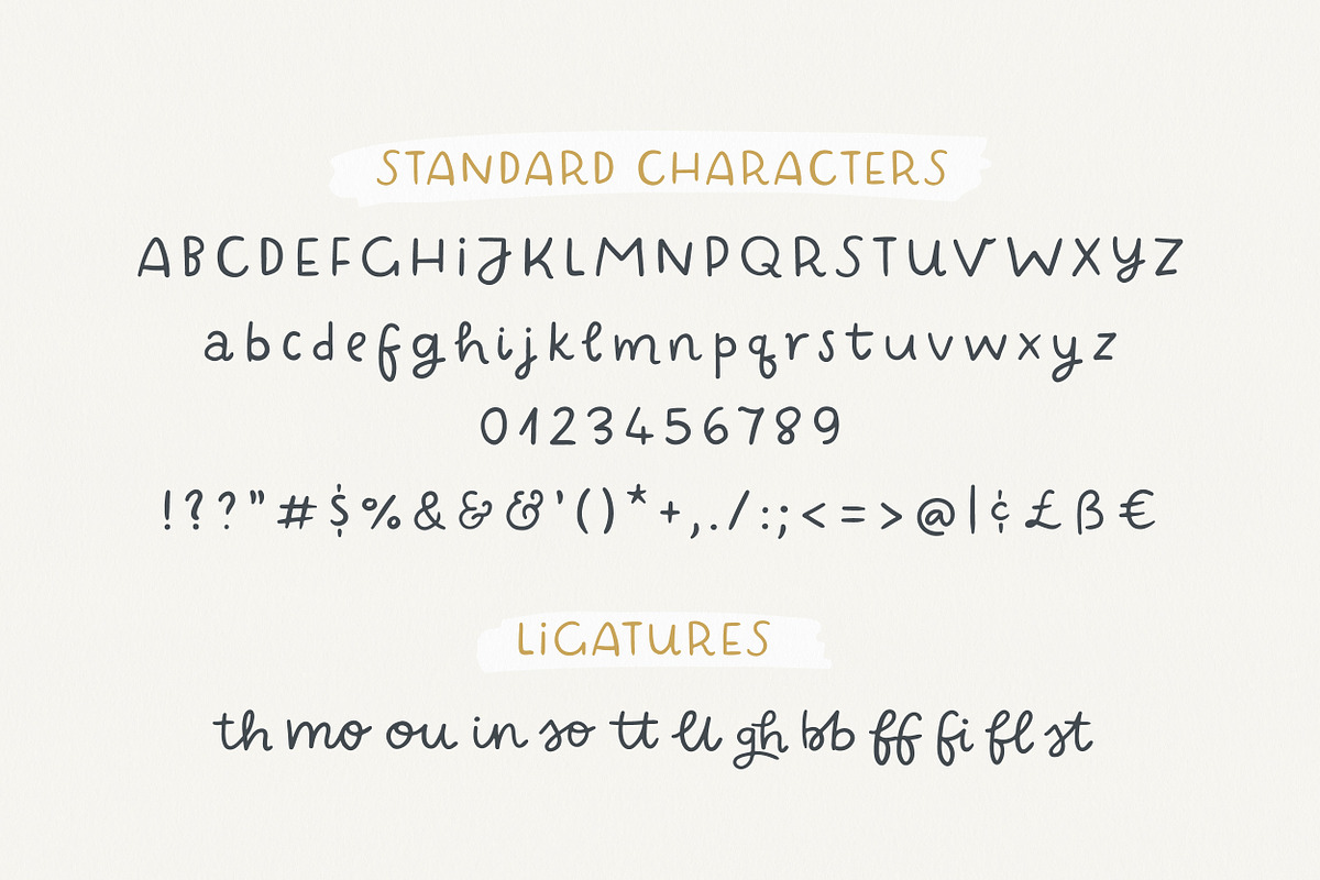 Rainbows | fun handwritten font, a Script Font by Point and Poem (Photo 3 of 6)