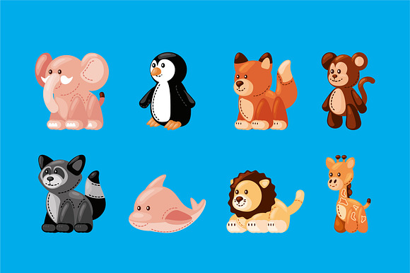 Stuffed Toy Animals Set preview 2