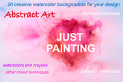 20 Abstract Watercolor Backgrounds, a Texture Graphic by Svetlana Kononova (Thumbnail 2 of 11)