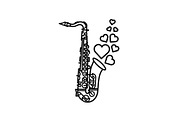 Saxophone Music Love Vector Bundle, an Illustration by Designs_River (Thumbnail 42 of 51)