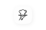 Restaurant 16 Thin Line Icons Set, an Outline Icon by Alex Blogoodf (Thumbnail 5 of 5)