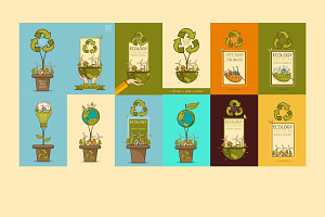 Vector illustration of eco home