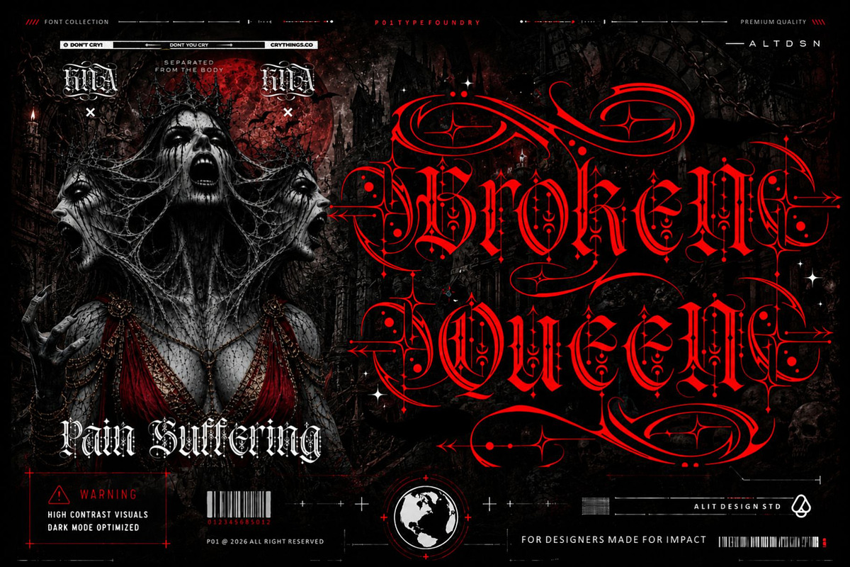 Dread Gothic Typeface, a Blackletter Font by alit design (Photo 4 of 22)