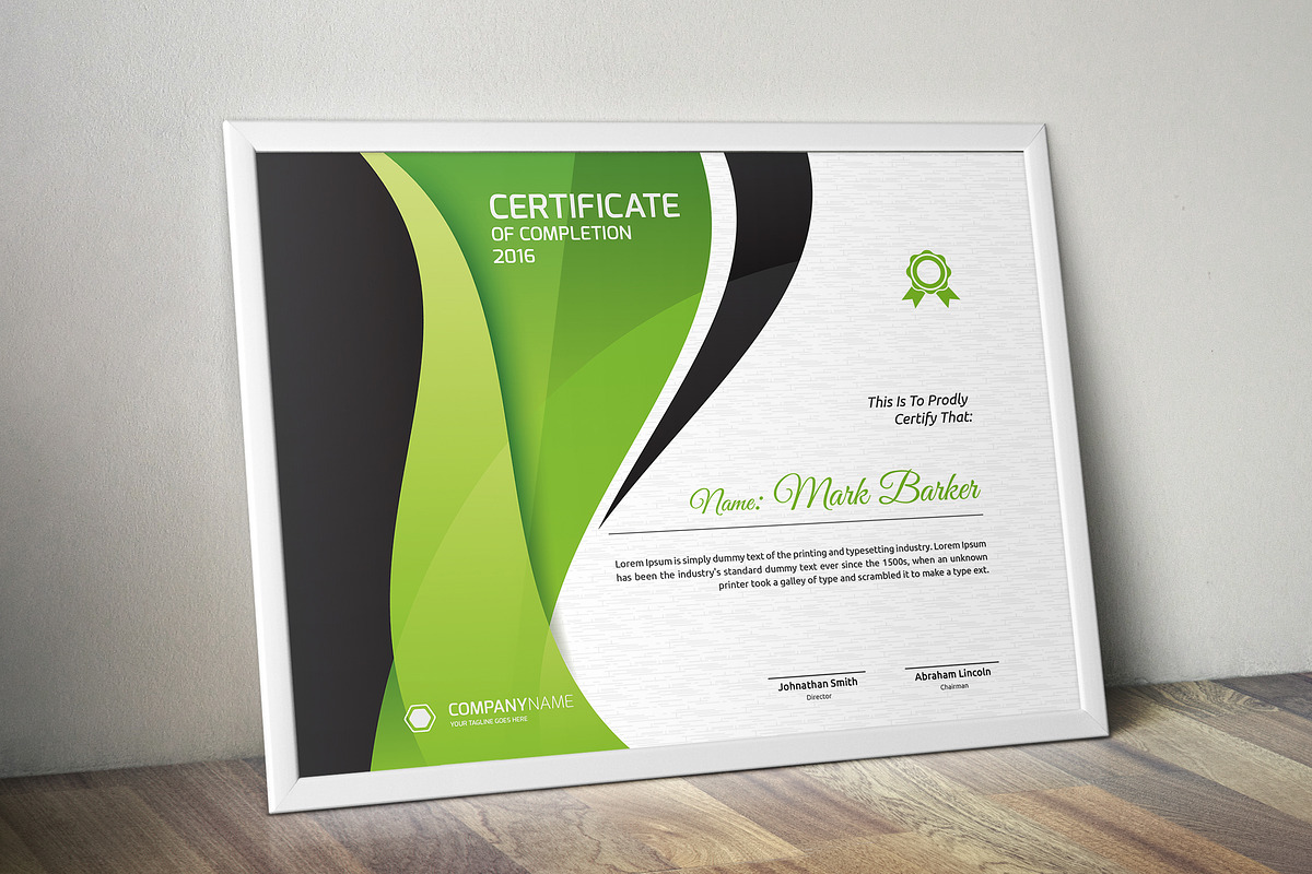 Certificate Word | PSD | AI, a Stationery Template by Curve Design (Photo 7 of 8)