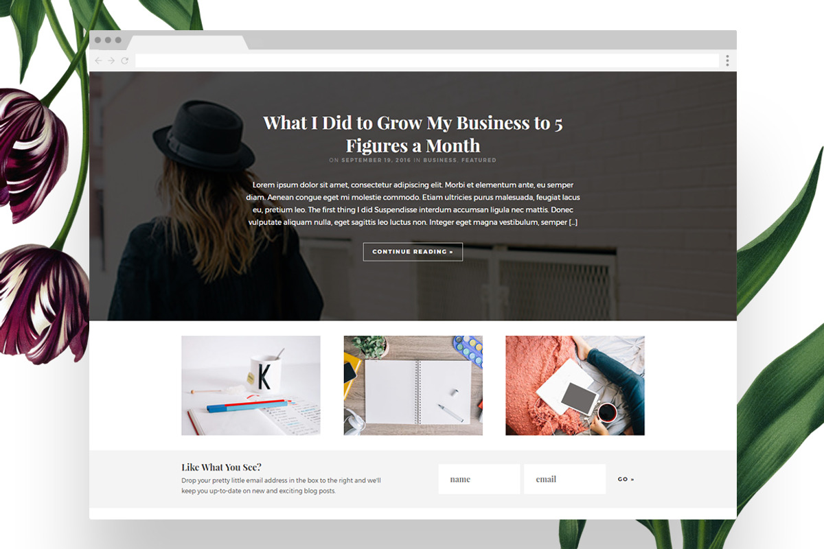 Elizabeth - Responsive WordPress, a WordPress Template by Anna Moore (Photo 1 of 3)