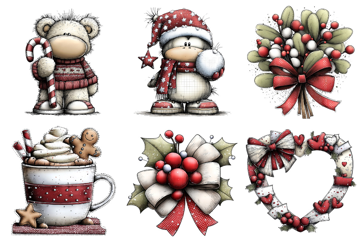 Christmas Clipart Bundle, an Illustration by Daily.Designs (Photo 2 of 5)