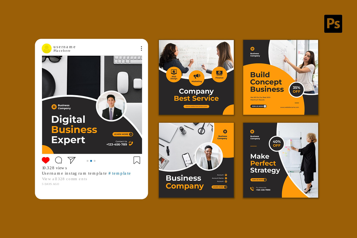 Creative Business Instagram Post, a Social Media Template by CavenArt (Photo 4 of 5)