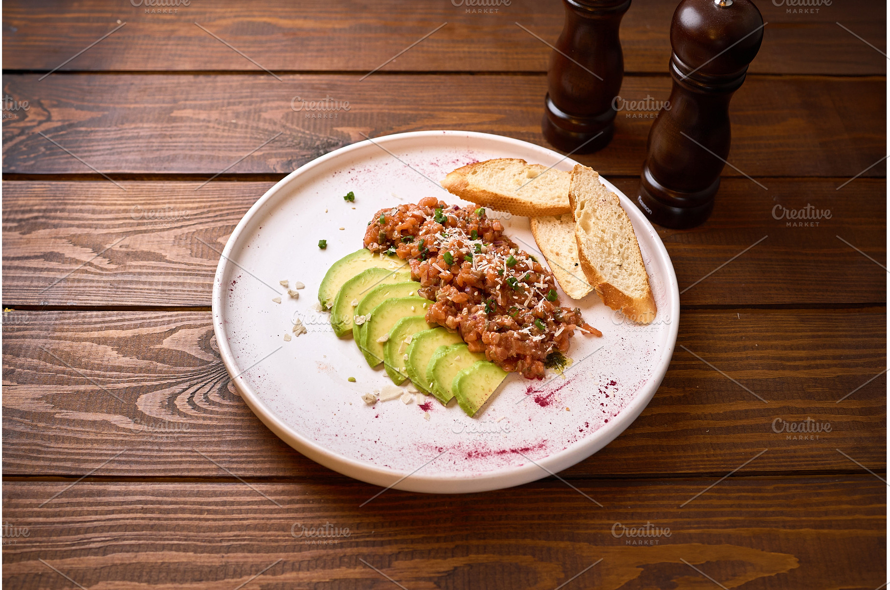 Salmon Tartare with Avocado and, a Food & Drink Photo by wip3out
