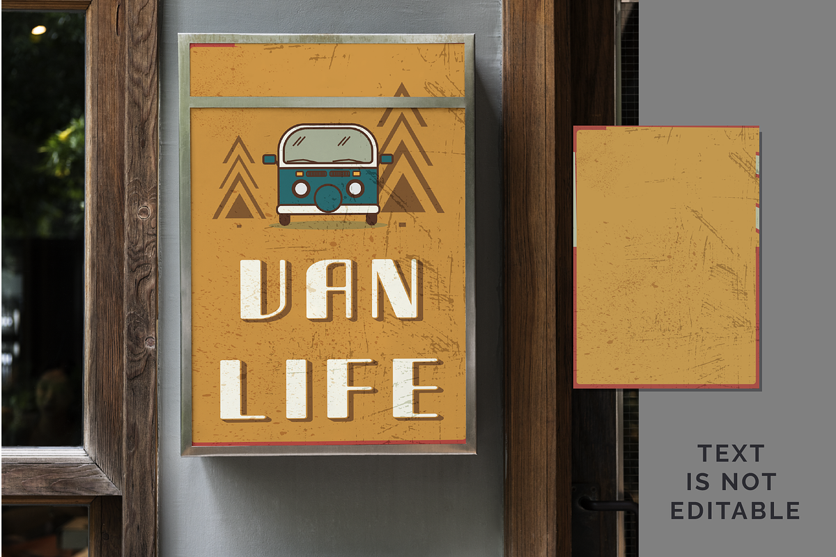 Van Life Adventure Retro Posters, a Decorative Illustration by lokfrid (Photo 6 of 8)