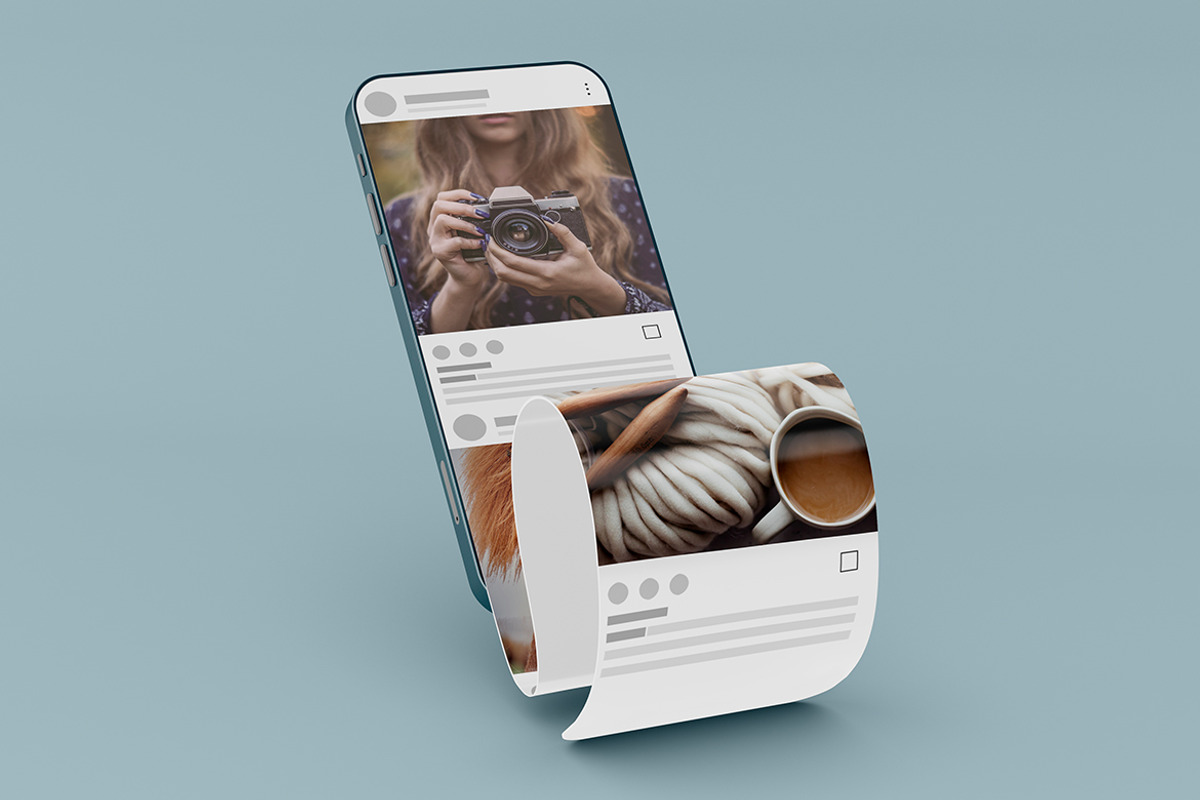Vertical Curve Screen Phone Mockup, a Product Mockup by McLittle Stock (Photo 3 of 3)