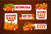 Autumn fall sale tags discount, a Seasonal Illustration by Vector Tradition (Thumbnail 2 of 3)