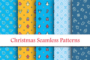 Christmas seamless patterns