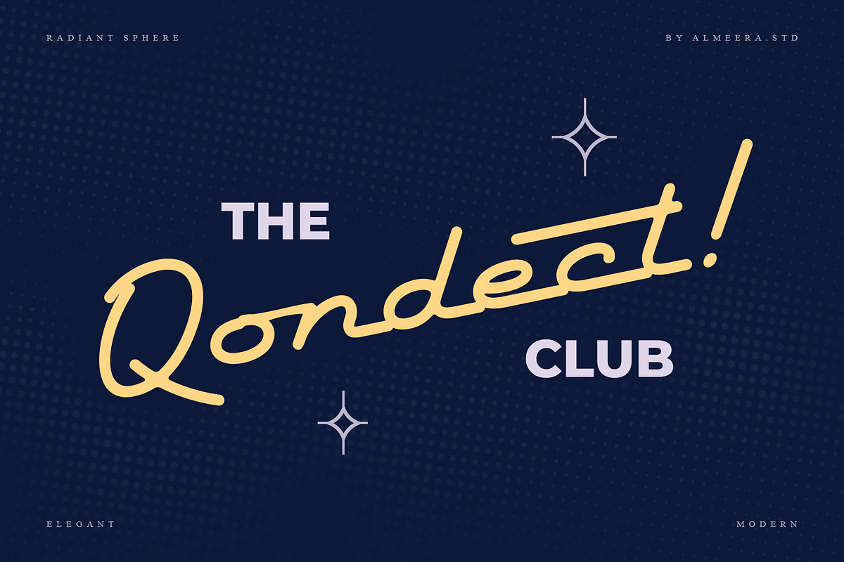 Radiant Sphere — A Monoline Script F, a Script Font by Almeera Std (Photo 4 of 10)