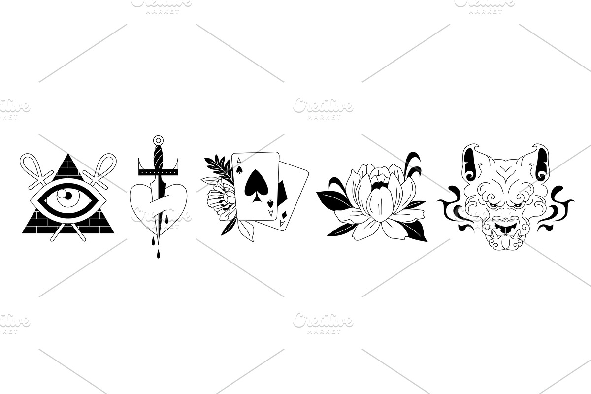 Traditional old school tattoo, an Object Illustration by art PVP - market