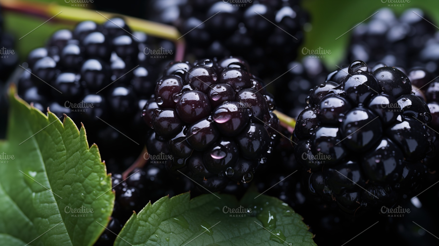 Blackberries background, a Food & Drink Photo by Textures & Backgrounds