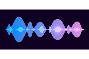 Vector music sound waves, an Illustration by Things for designers
