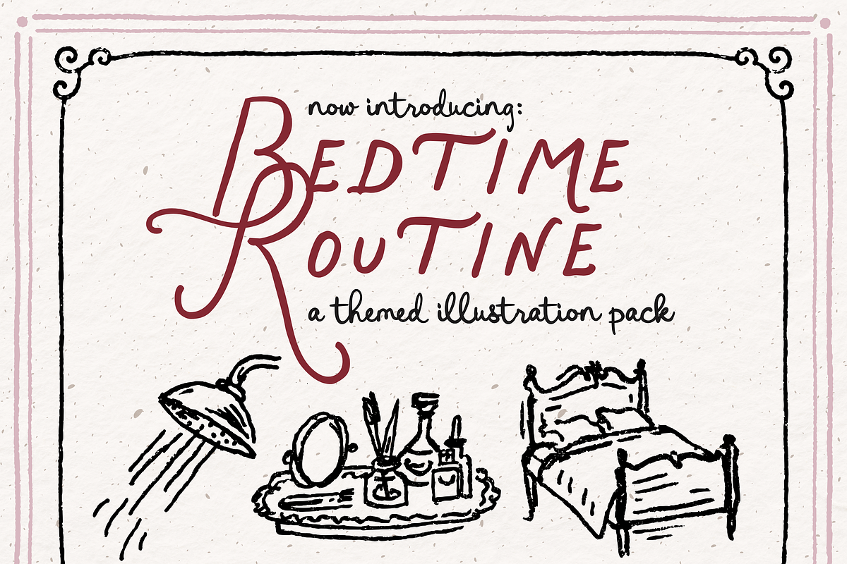 Bedtime Clipart, Sleep Doodles, an Object Illustration by The October Creative (Photo 2 of 7)