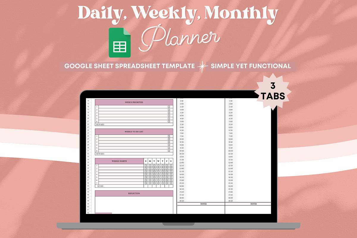 All-in-One Planner Template, a Templates & Theme by bellaROSEworkshop (Photo 3 of 10)