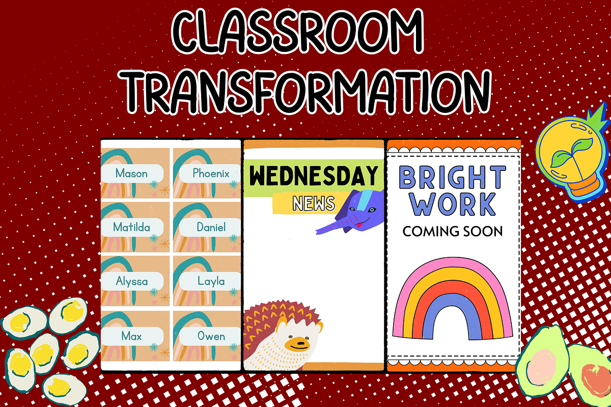 Boho Classroom Decor Bundle, a Templates & Theme by Premium Digital Templates (Photo 1 of 3)