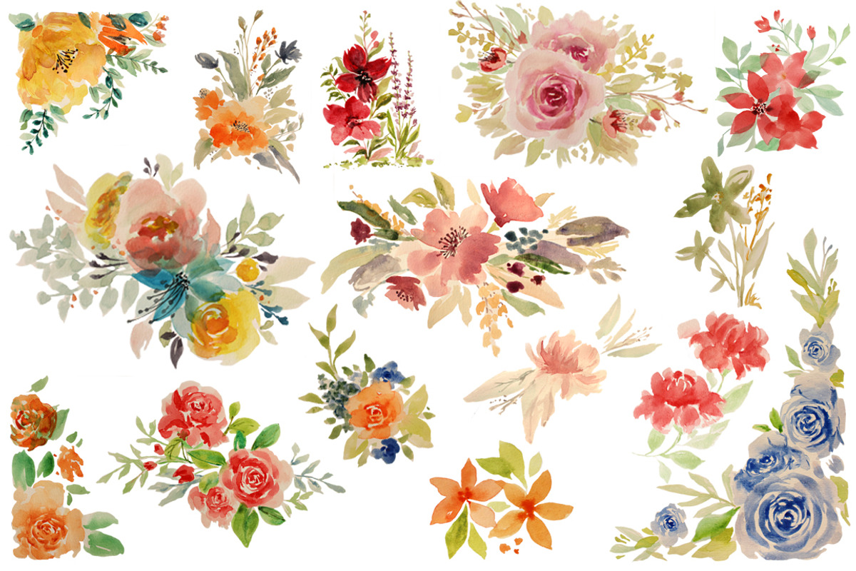 69 Watercolor Florals Bundle, a Graphic by RalucaGheorghe (Photo 2 of 6)