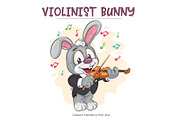 Set of Cartoon Bunny_02. T-Shirt., an Animal Illustration by KENO Mascots (Thumbnail 3 of 7)
