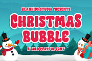 Christmas Bubble a Bouncy Playful Fo, a Serif Font by Blankids Studio (Thumbnail 1 of 5)