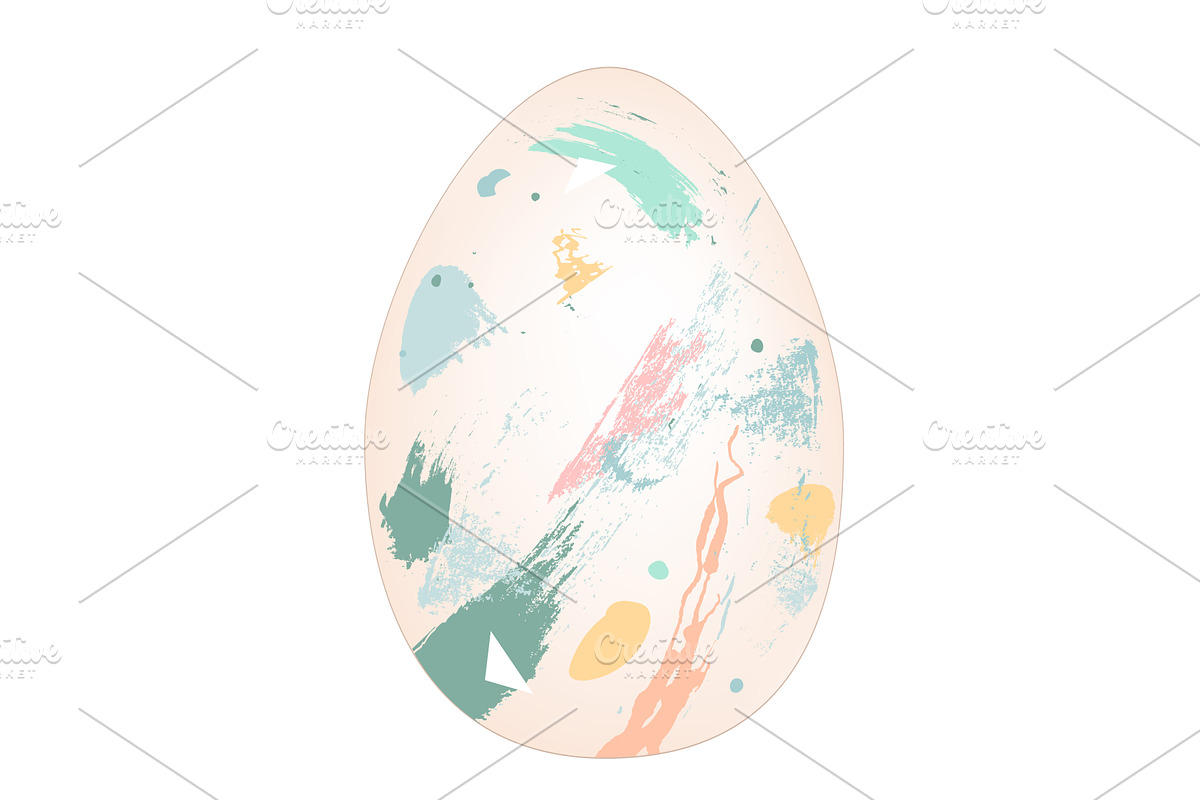 Colorful Easter egg with abstract, an Illustration by Toltemara
