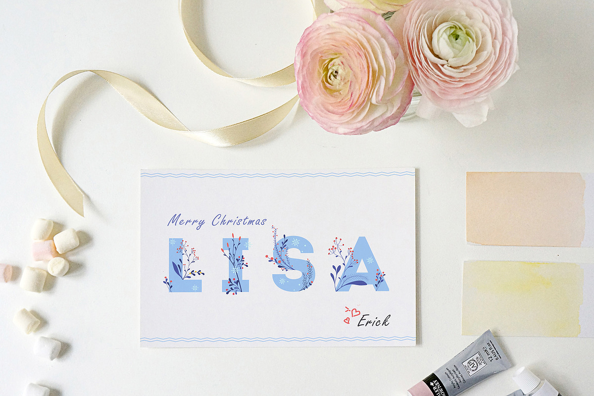 50% OFF - Snowy Floral Color Font, a Symbol Font by Kaligra.co (Photo 11 of 12)