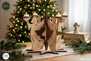 3D Christmas Angel Candle Stand SVG, a Decorative Illustration by svgocean (Thumbnail 1 of 4)
