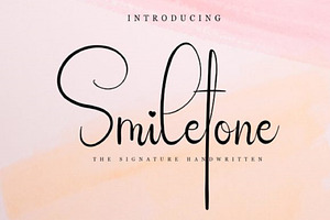 Smiletone Font, a Script Font by QualityGraphics
