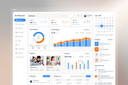 Multipurpose Admin Dashboard UI, an UI Kit Template by peterdraw (Thumbnail 1 of 7)