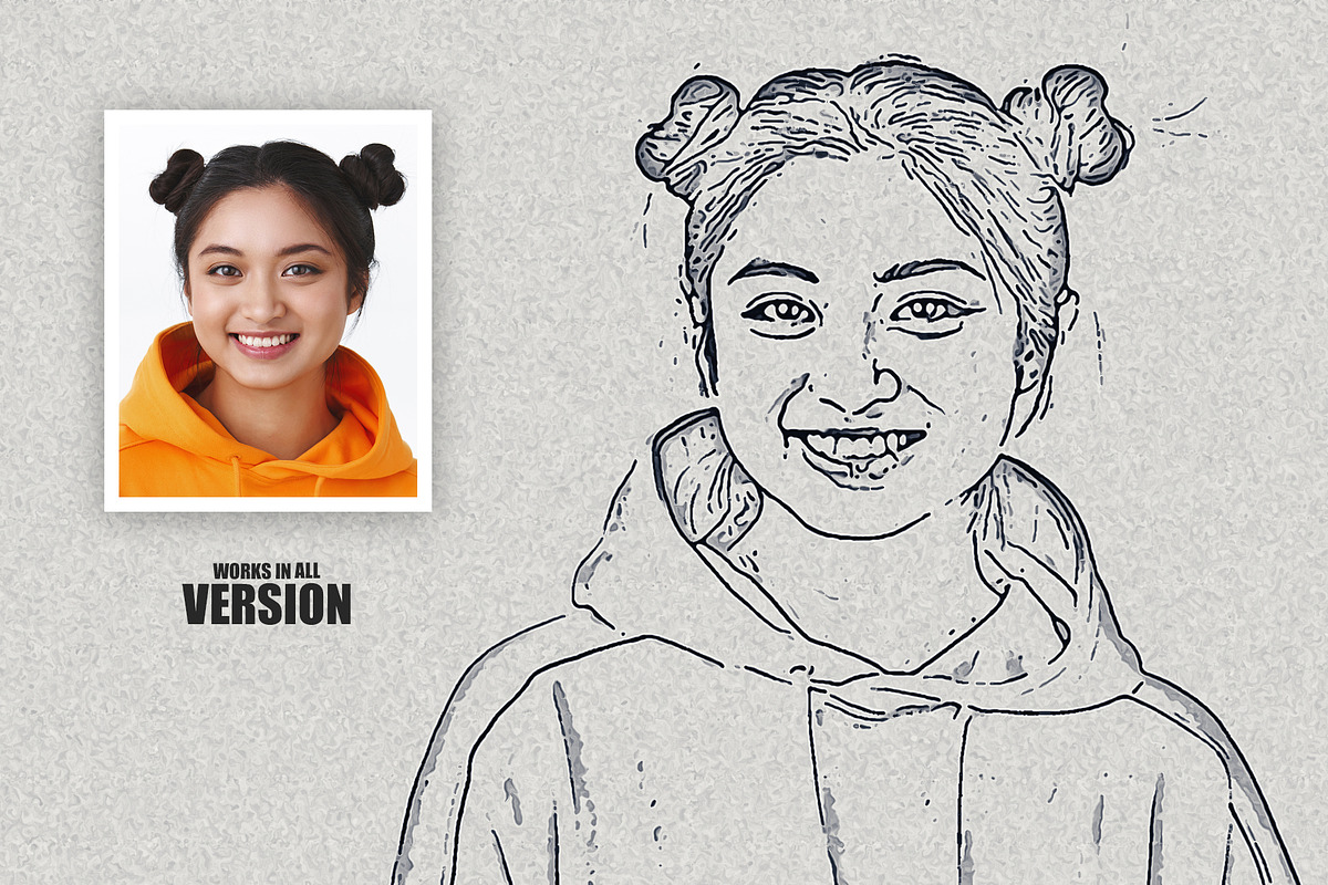 Pencil Drawing Photoshop Action, an Action Add-On by DesignCave (Photo 4 of 5)