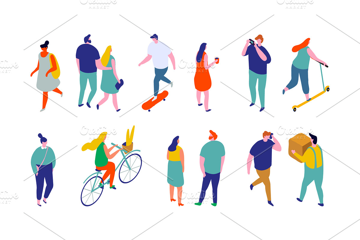 Cartoon People isometric characters, a Person Illustration by Vector_Art (Photo 8 of 10)