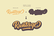 Runtage | A Vintage Bold Script, a Script Font by Rissyletter Studio (Thumbnail 4 of 13)