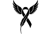 Breast Cancer Ribbon Feather SVG, a Seasonal Illustration by balal (Thumbnail 6 of 14)