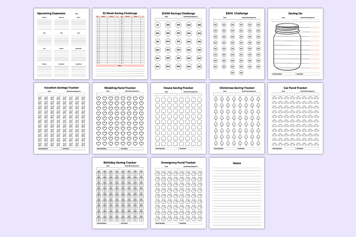 2025-26 Budget Planner Bundle Canva, a Stationery Template by Mustafiz (Photo 5 of 5)