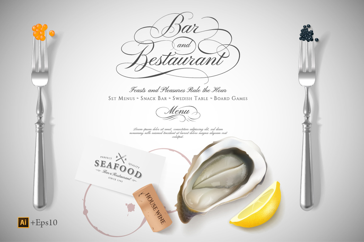 Restaurant Menu Graphics Set