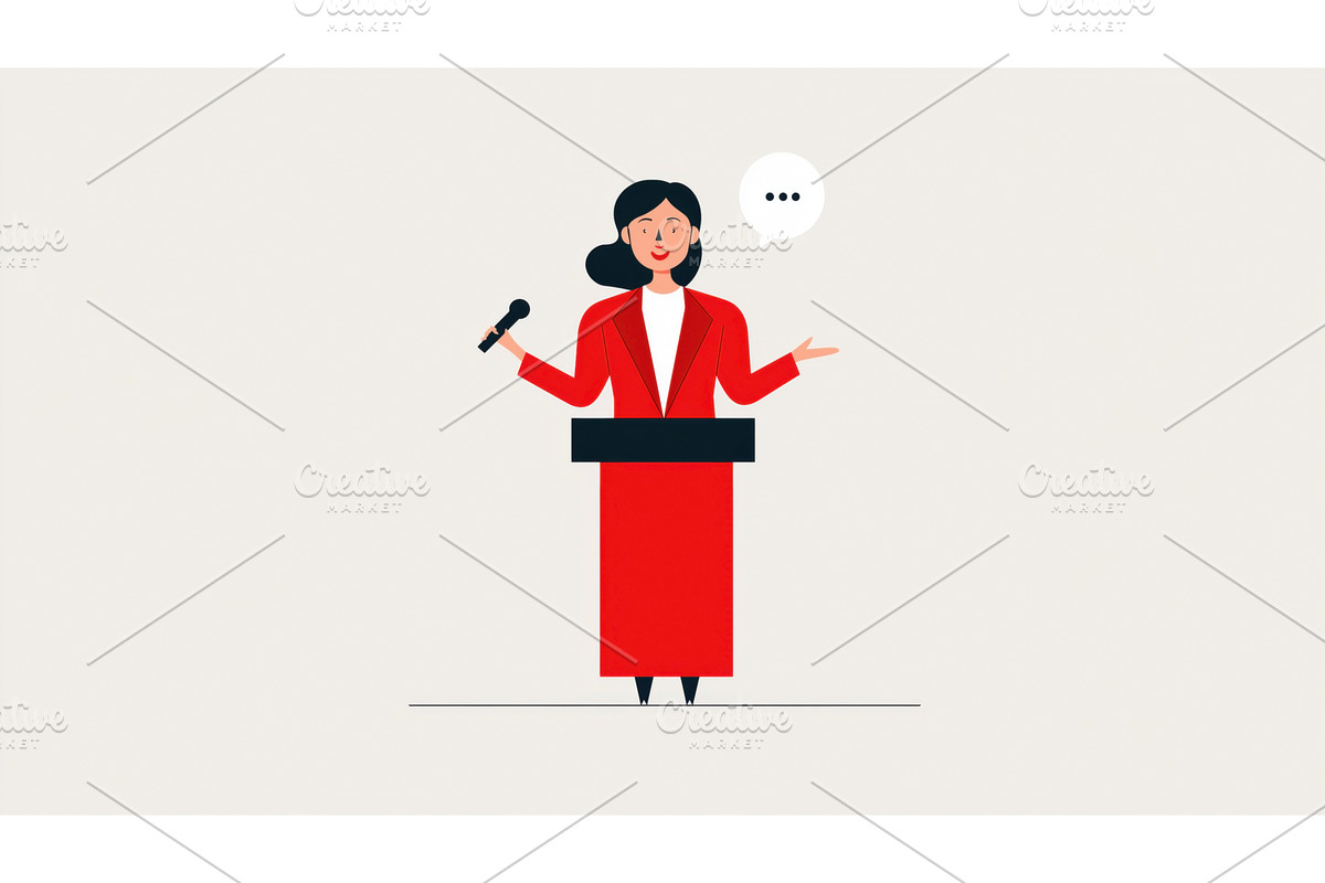 Illustration of a female public, a Person Illustration by Sergey Kotenev