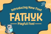 Fathuk | Display Playful Font, a Sans Serif Font by twinstd (Thumbnail 1 of 11)