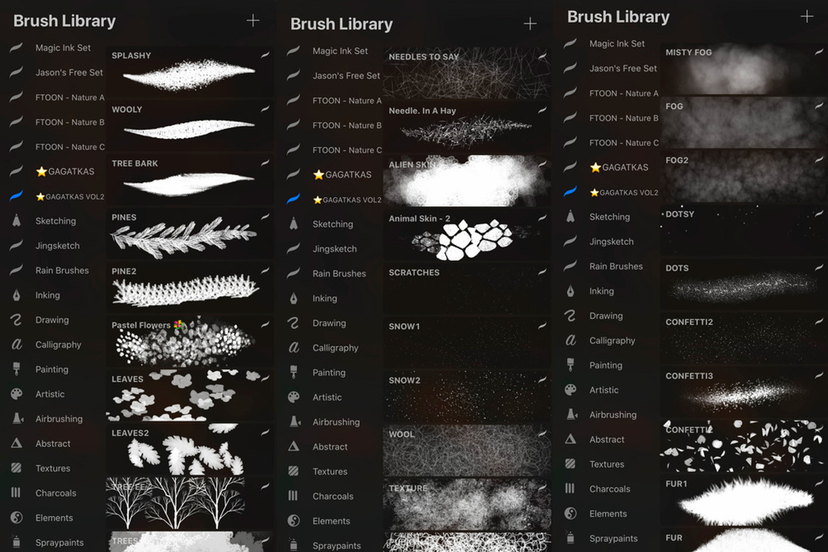Gagatkas vol2 - PROCREATE brush set, a Brush Add-On by gagatka (Photo 4 of 8)