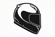 Motorcycle Helmet Silhouette Set, an Illustration by hafijul (Thumbnail 4 of 7)
